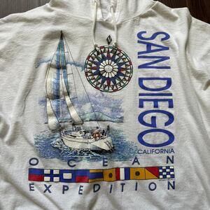 Stanley Michaels San Diego Sailing Graphic Hoodie Men’s M Nautical